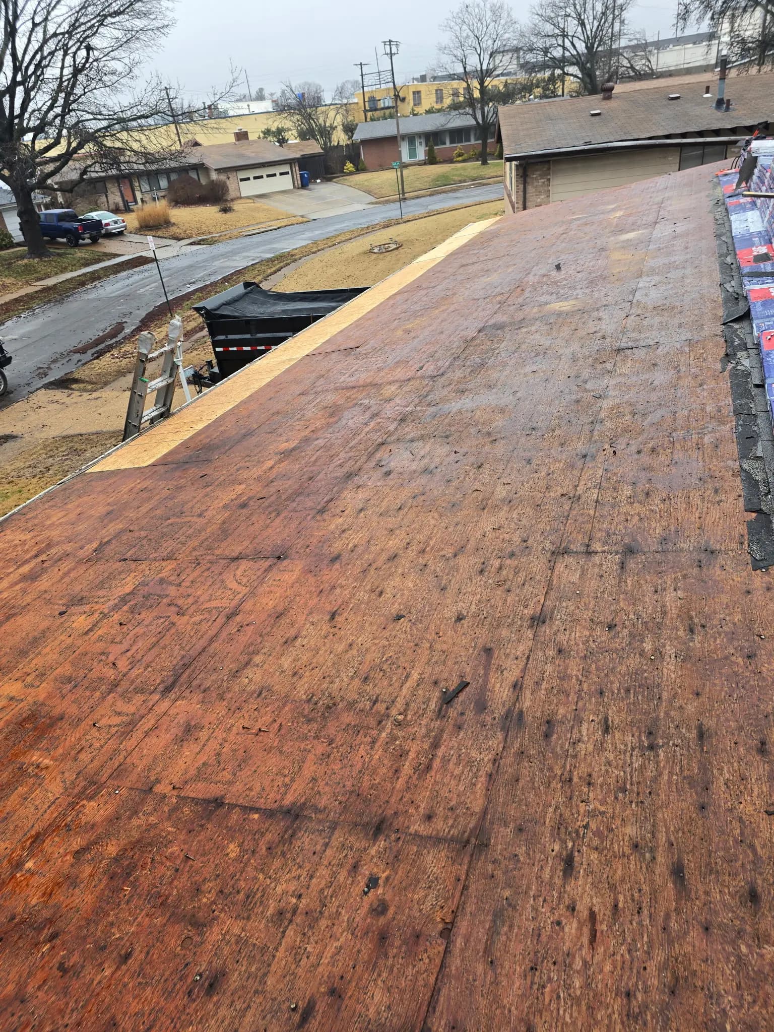 Roof Replacement project by 55 South Contractors in St. Louis - before